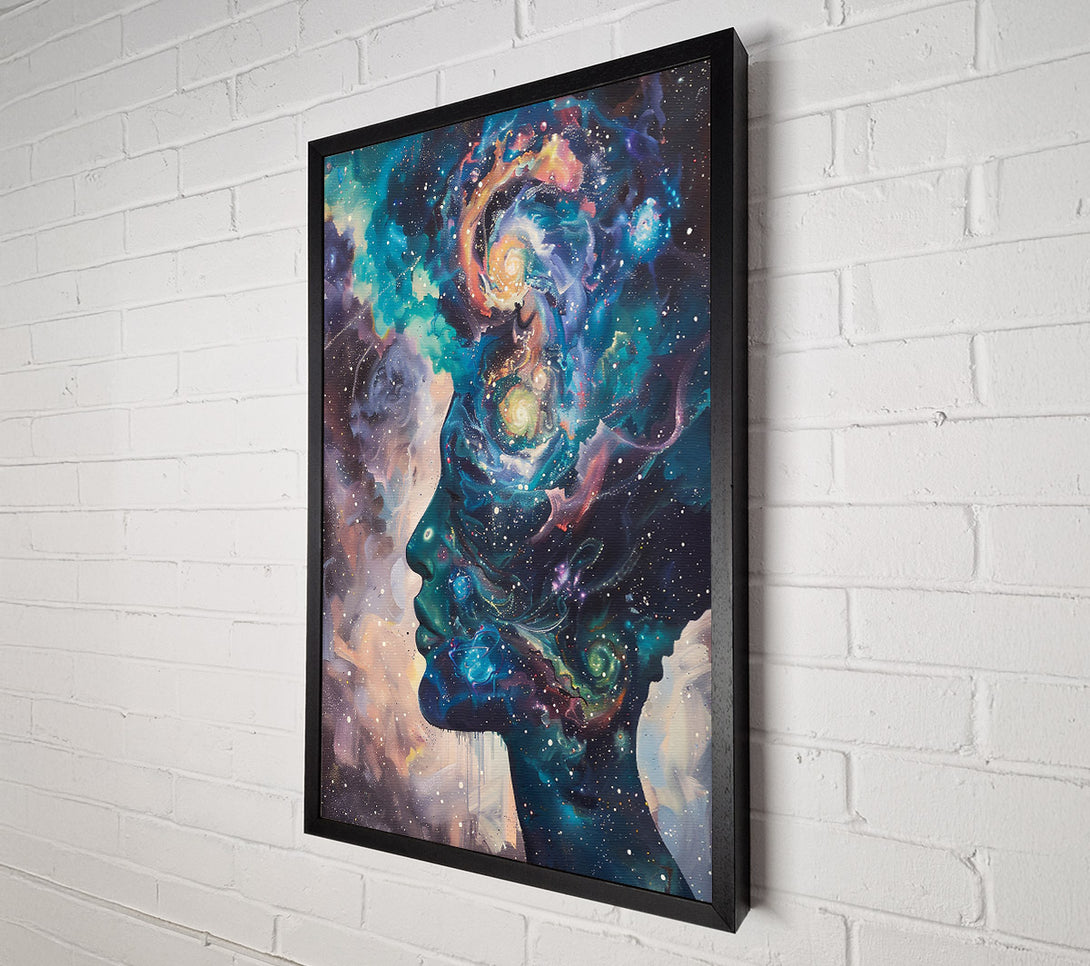  A Canvas Print of Cosmic Teal Embrace Canvas Art