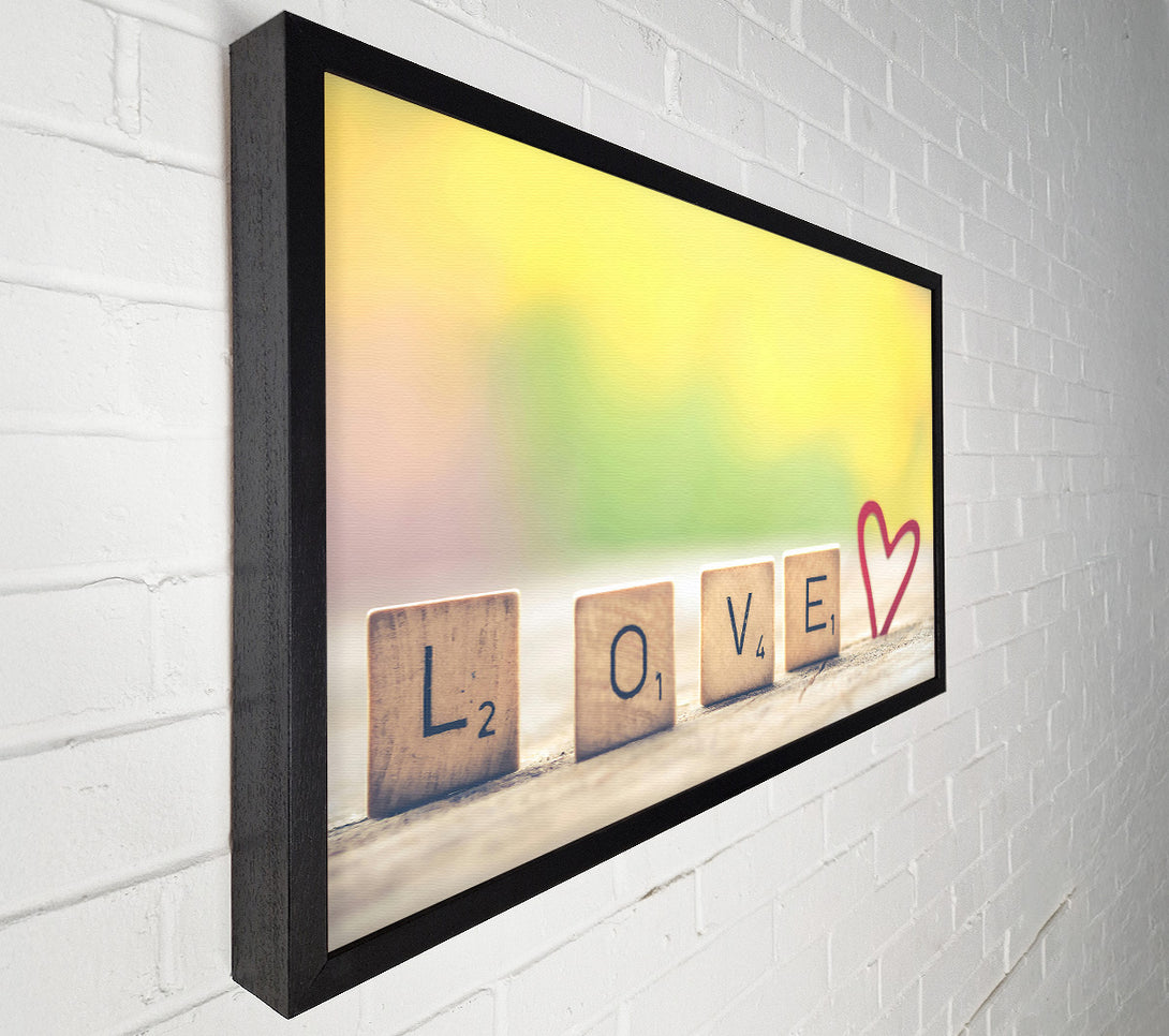  A Canvas Print of Red Love Tiles Canvas Art