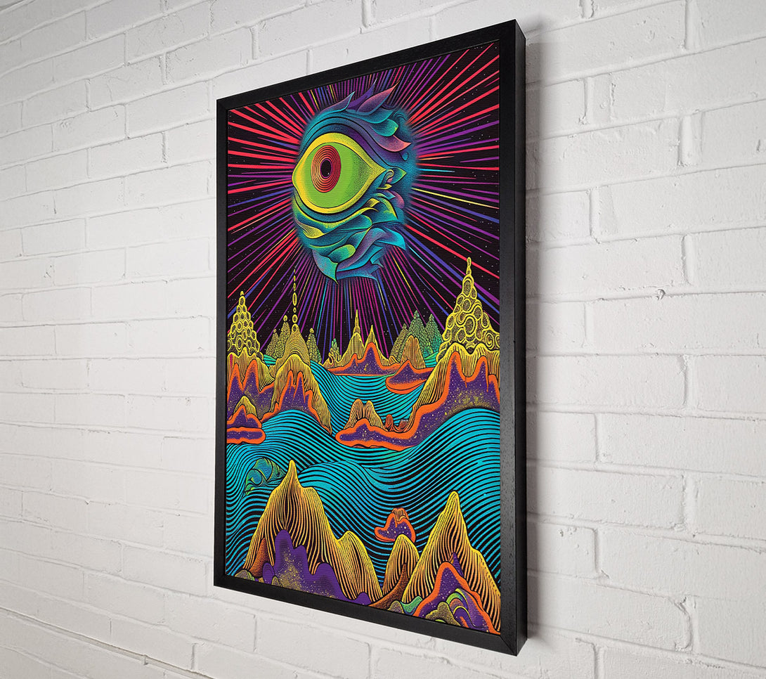  A Canvas Print of Teal Cosmic Eye Canvas Print