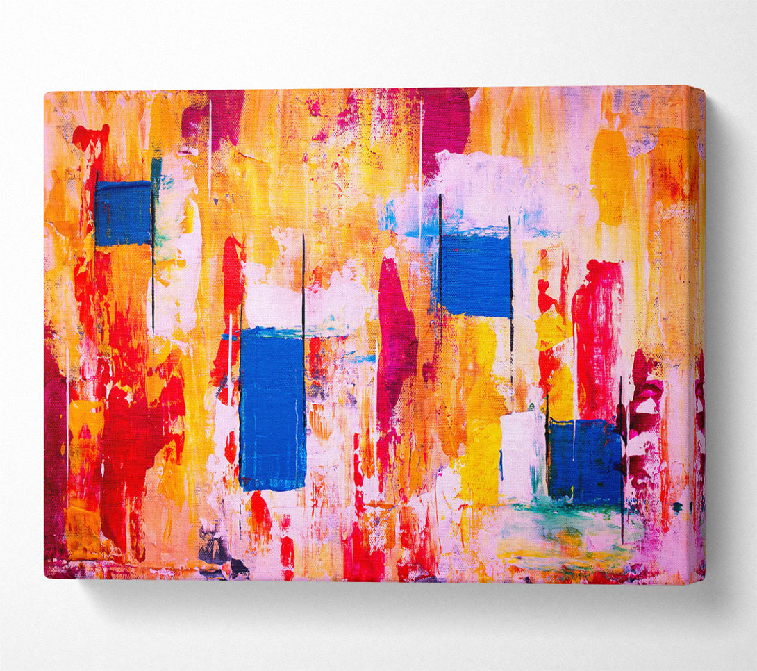 A Canvas Print of Blue Abstract Expressionism Canvas Art