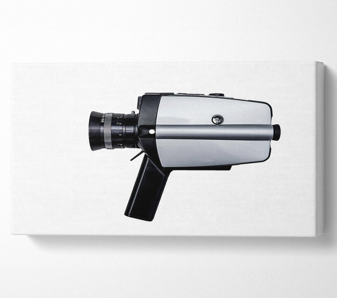  A Canvas Print of Silver Vintage Camera Canvas Art