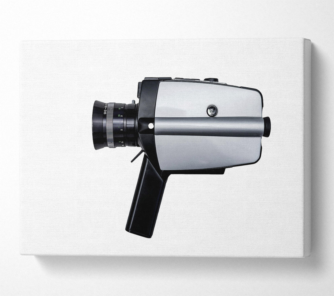  A Canvas Print of Silver Vintage Camera Canvas Art