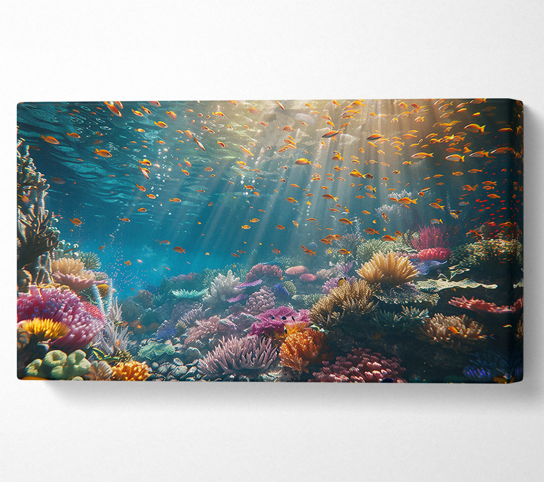  A Canvas Print of Blue Reef Paradise Canvas Wall Art