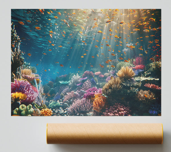 Blue Reef Paradise Giclee Print