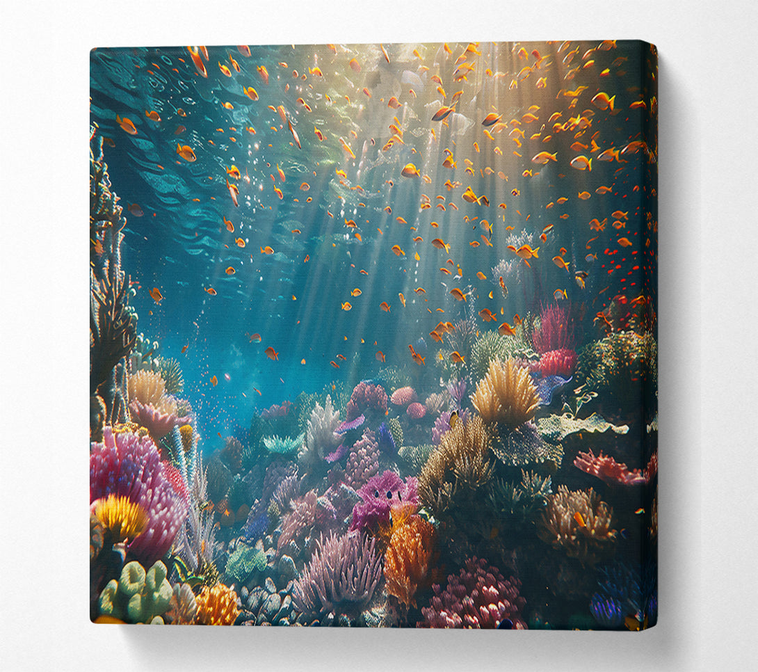  A Canvas Print of Blue Reef Paradise Canvas Wall Art