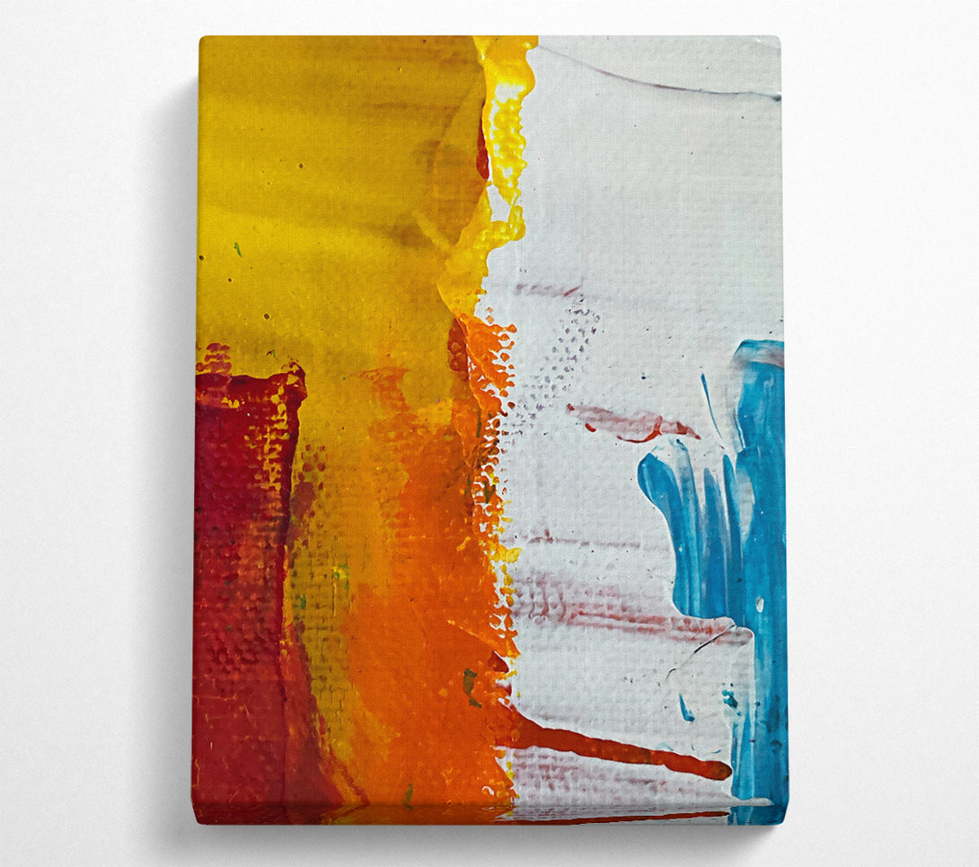  A Canvas Print of Golden Abstract Strokes Canvas Art