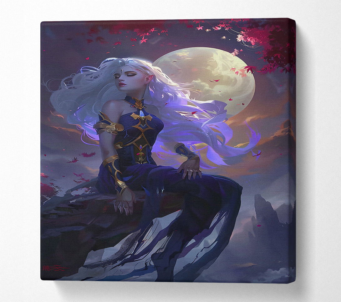  A Canvas Print of Moonlight In Azure Canvas Wall Art