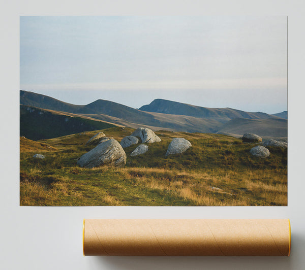 Gray Stones In The Hills. Print