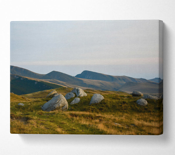  A Canvas Print of Gray Stones In The Hills. Canvas Wall Art