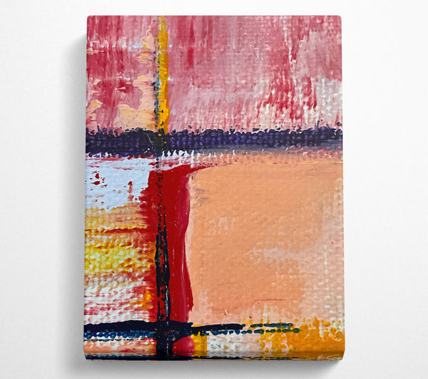  A Canvas Print of Crimson Lines And Hues Canvas Art
