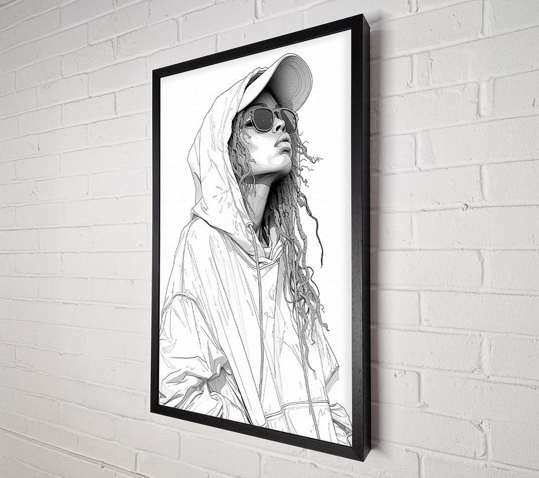  A Canvas Print of White Hood Gaze Canvas Wall Art