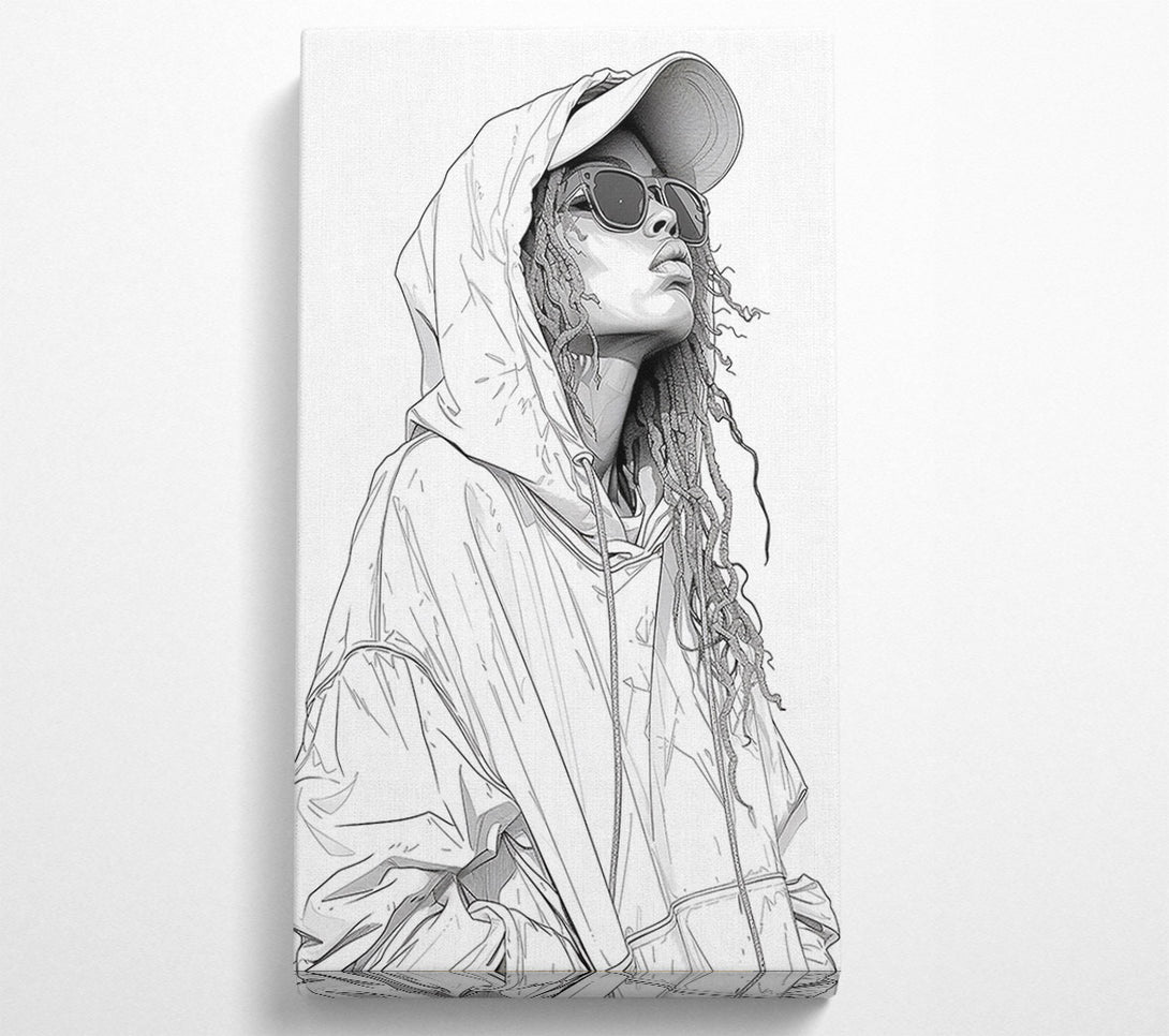  A Canvas Print of White Hood Gaze Canvas Wall Art