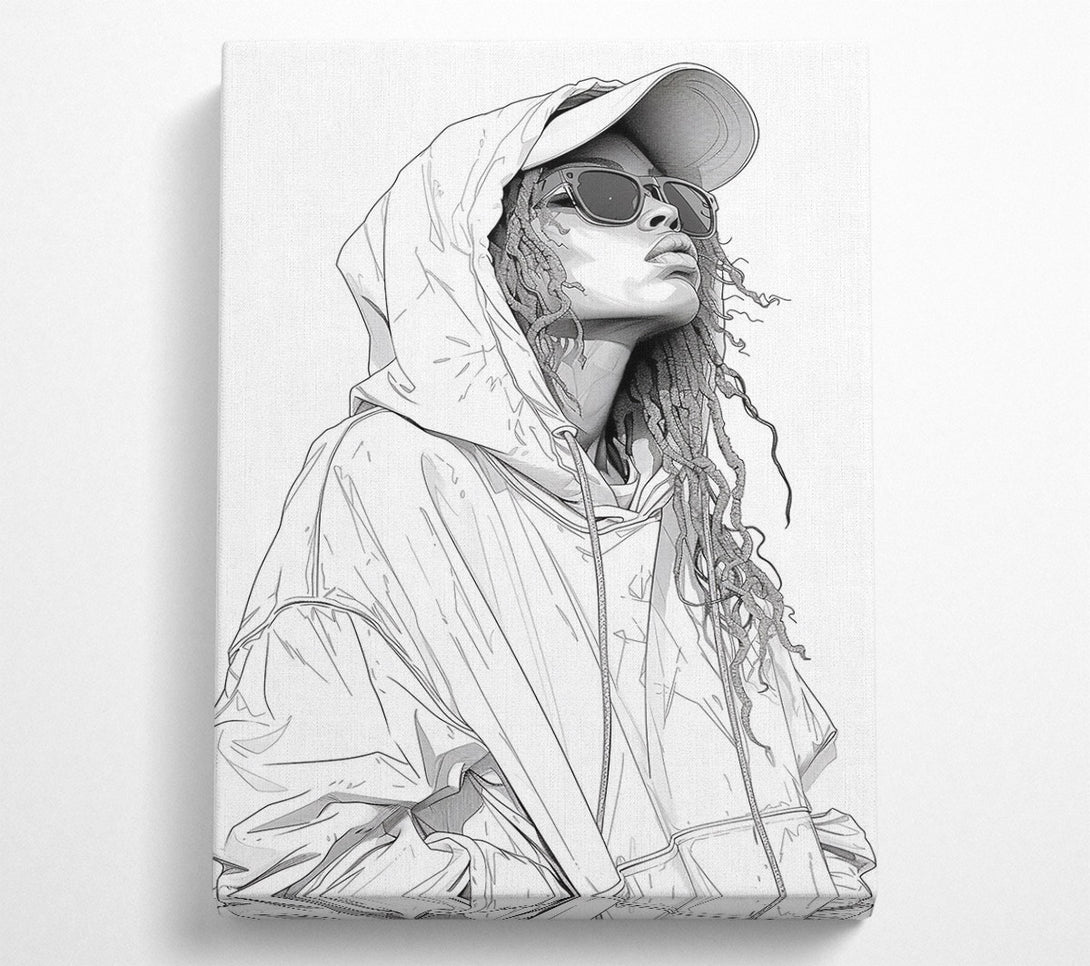  A Canvas Print of White Hood Gaze Canvas Wall Art