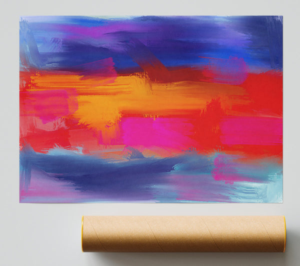 Orange Painted Sky Poster