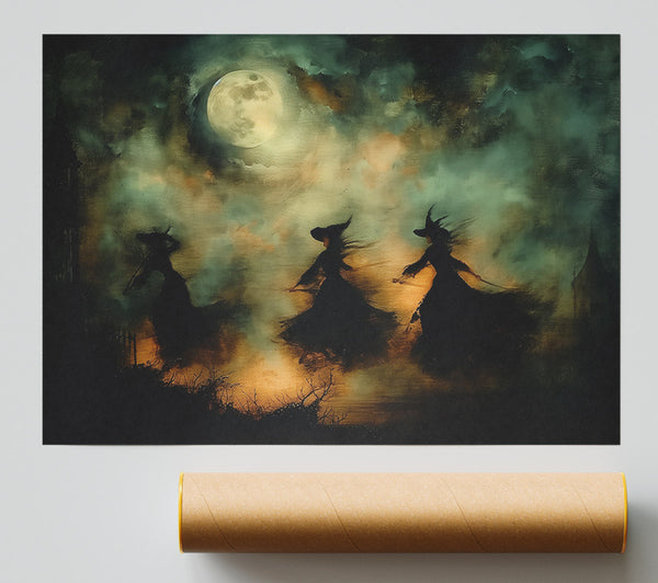 Emerald Witches' Flight Poster