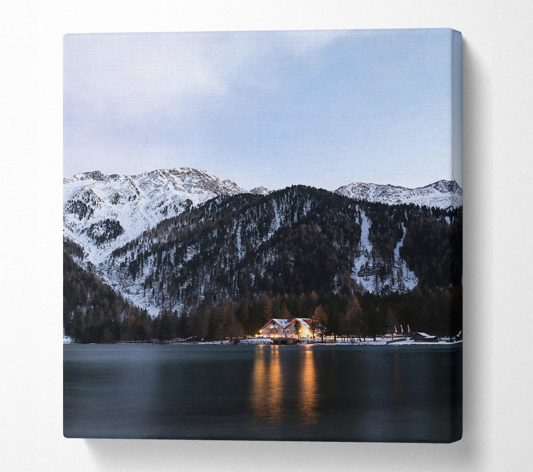  A Canvas Print of Golden Mountain Escape Canvas Art
