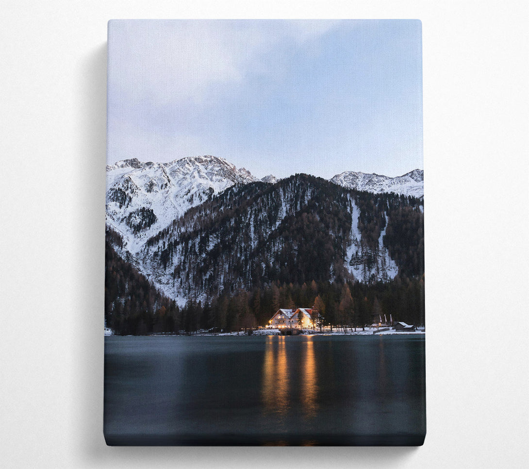  A Canvas Print of Golden Mountain Escape Canvas Art