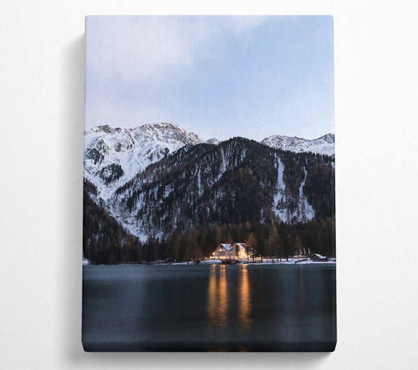  A Canvas Print of Golden Mountain Escape Canvas Art