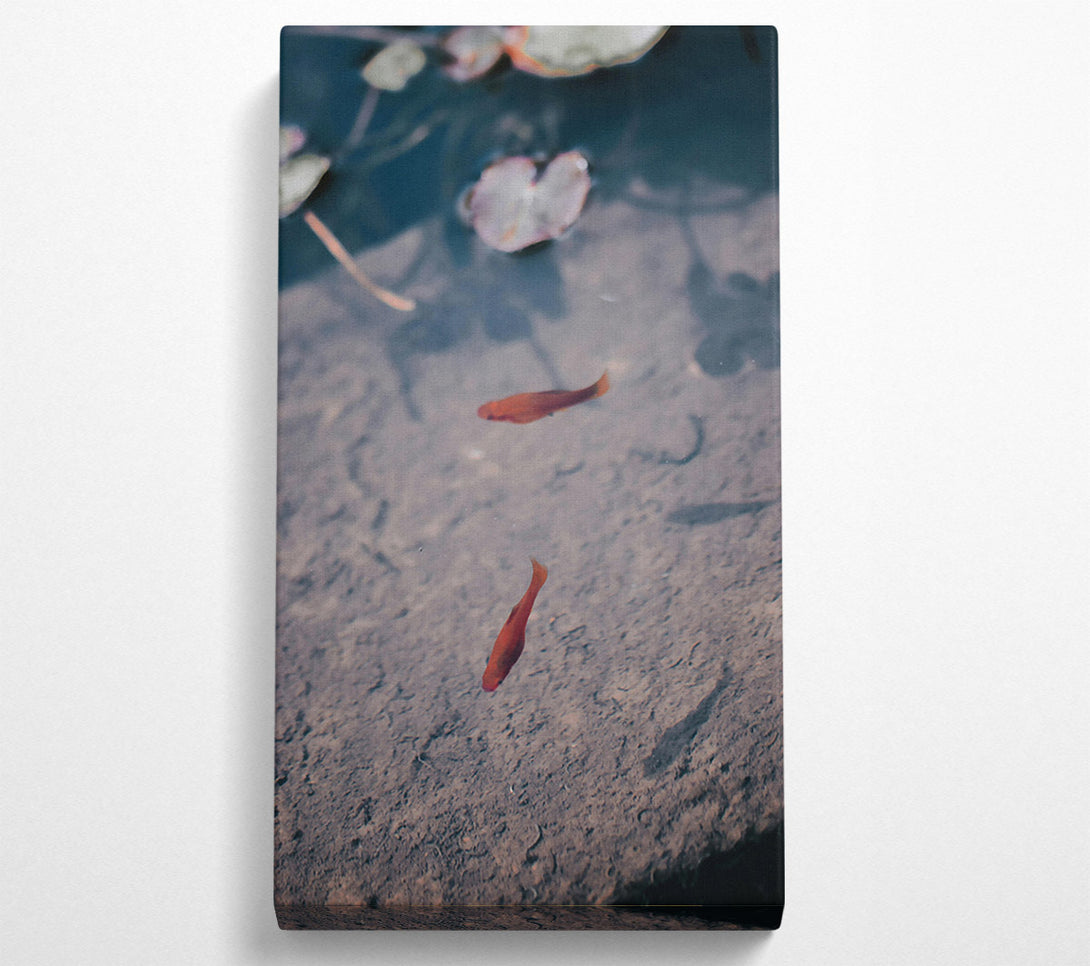  A Canvas Print of Crimson Pond Solitude. Canvas Wall Art