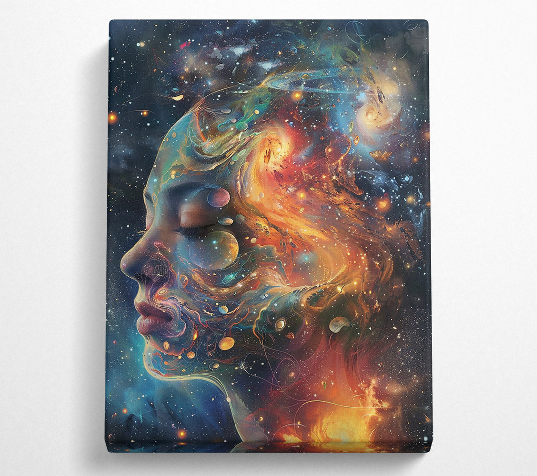  A Canvas Print of Cosmic Orange Dreamscape Canvas Wall Art