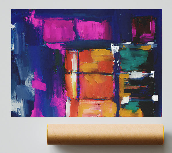 Indigo And Fuchsia Hues Giclee Print