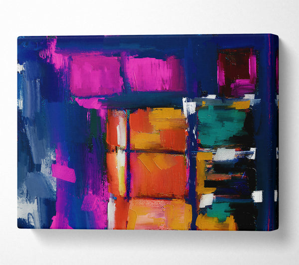  A Canvas Print of Indigo And Fuchsia Hues Canvas Art