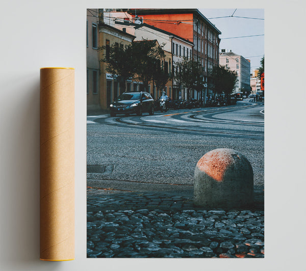 Orange Sunset Corner Giclee Print