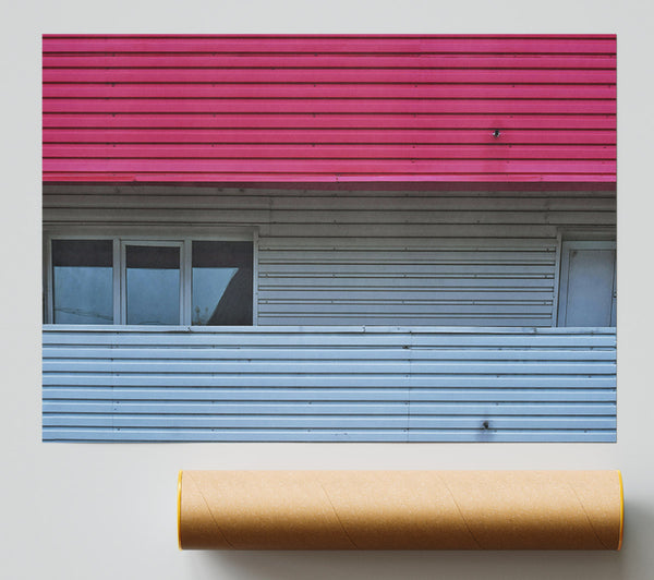Pink And Grey Stripes Giclee Print