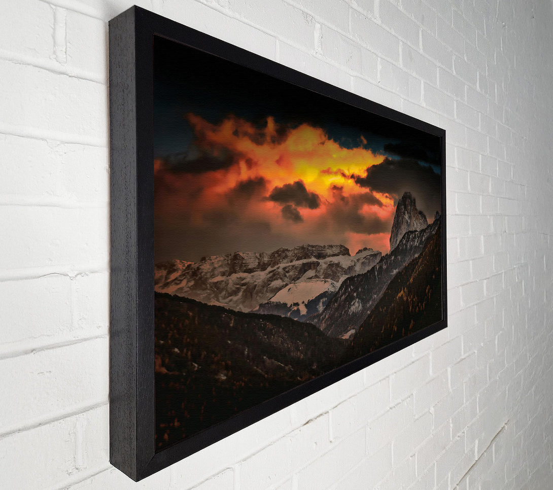  A Canvas Print of Crimson Mountain Majesty Canvas Wall Art
