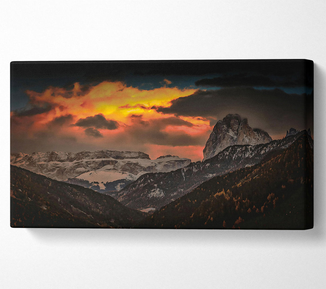  A Canvas Print of Crimson Mountain Majesty Canvas Wall Art