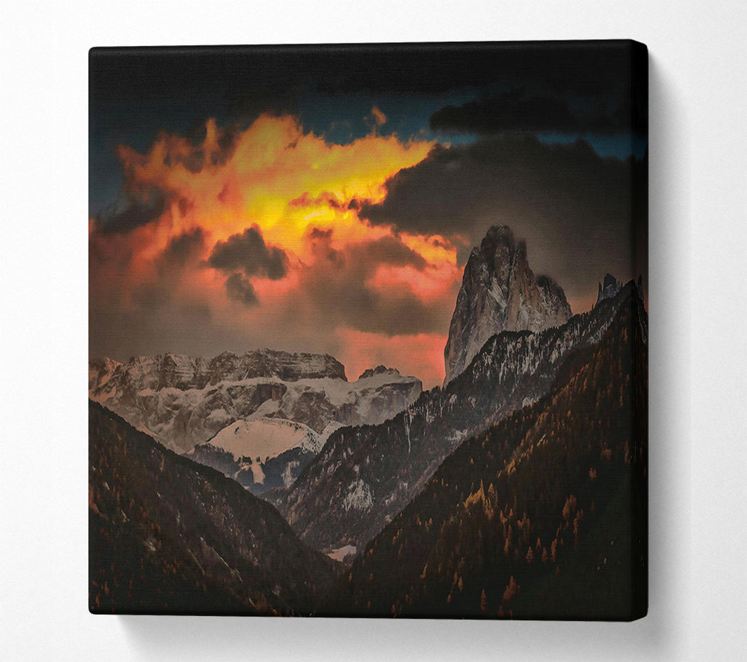  A Canvas Print of Crimson Mountain Majesty Canvas Wall Art