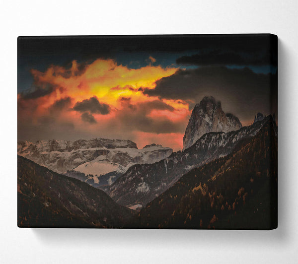  A Canvas Print of Crimson Mountain Majesty Canvas Wall Art