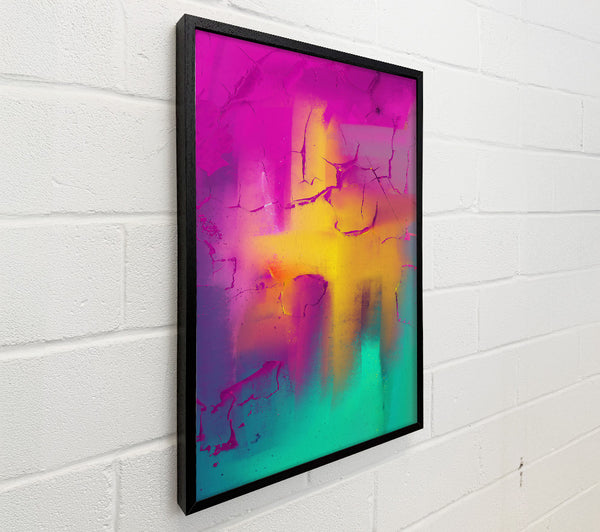 Fuchsia Cracked Abstract