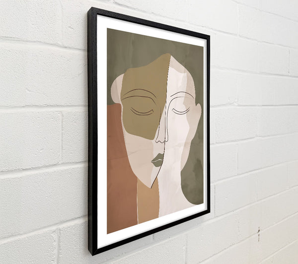 Olive Abstract Face