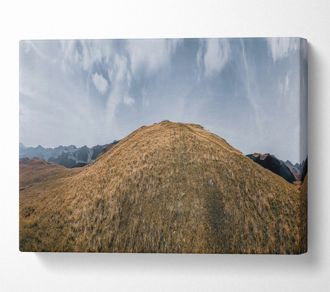  A Canvas Print of Golden Mountain Peak Canvas Print