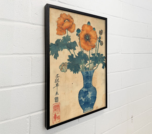 Orange Poppy Vase