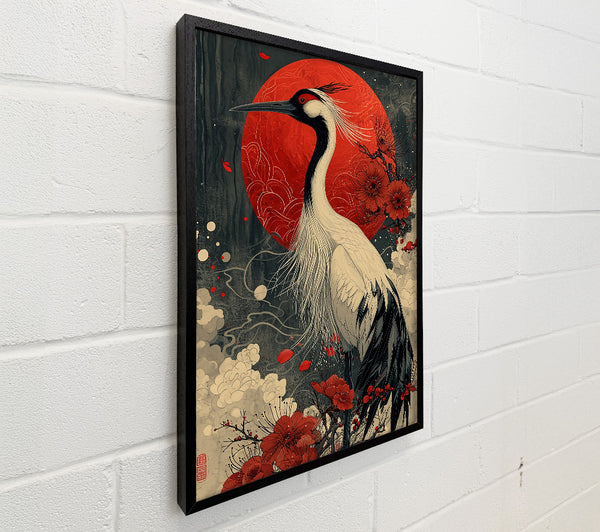 Crimson Crane Bloom