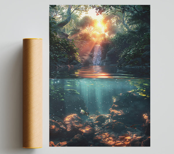 Golden Sunlight Falls Giclee Print
