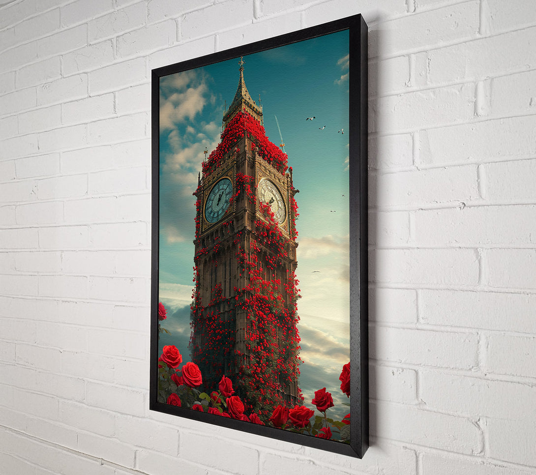  A Canvas Print of Big Ben Flowers Canvas Print