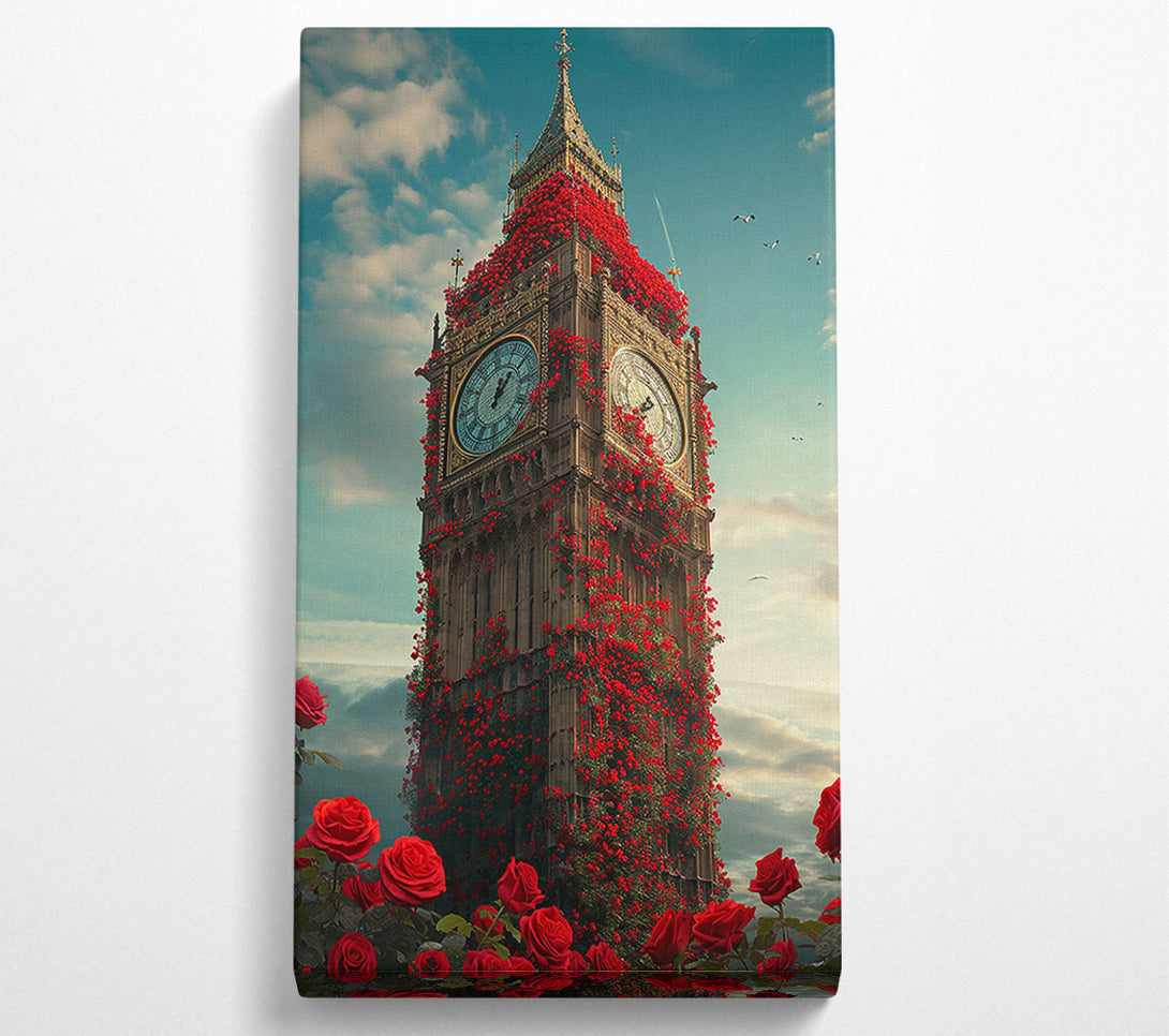  A Canvas Print of Big Ben Flowers Canvas Print