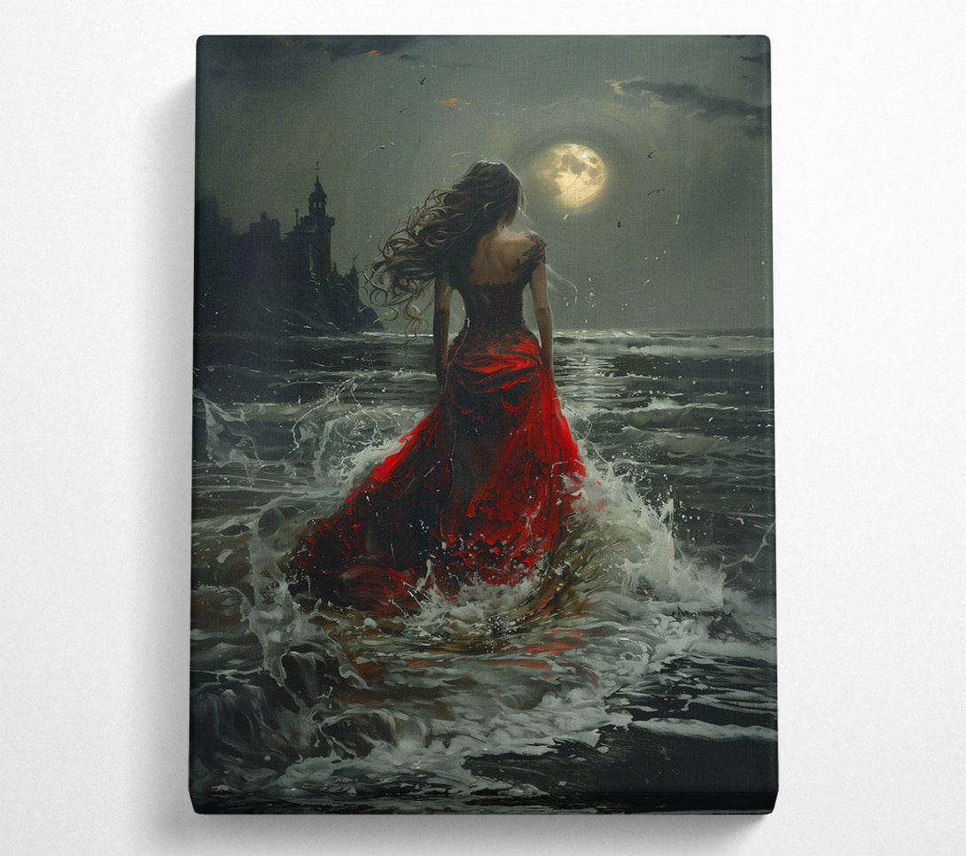  A Canvas Print of Crimson Tides Of Fate Canvas Print