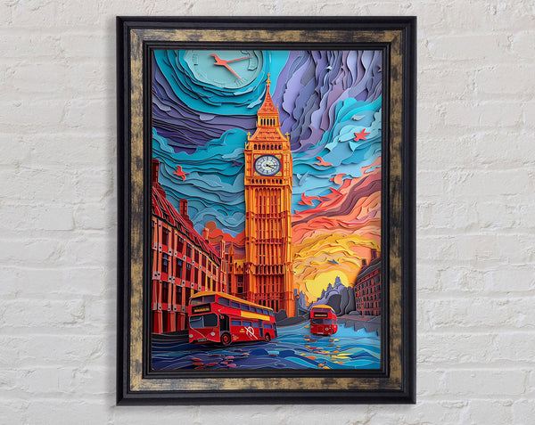 Big Ben Oil Painting Framed Print