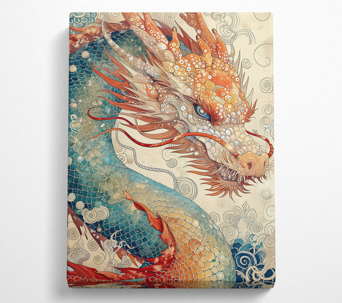  A Canvas Print of Azure Dragon'S Rise Canvas Print