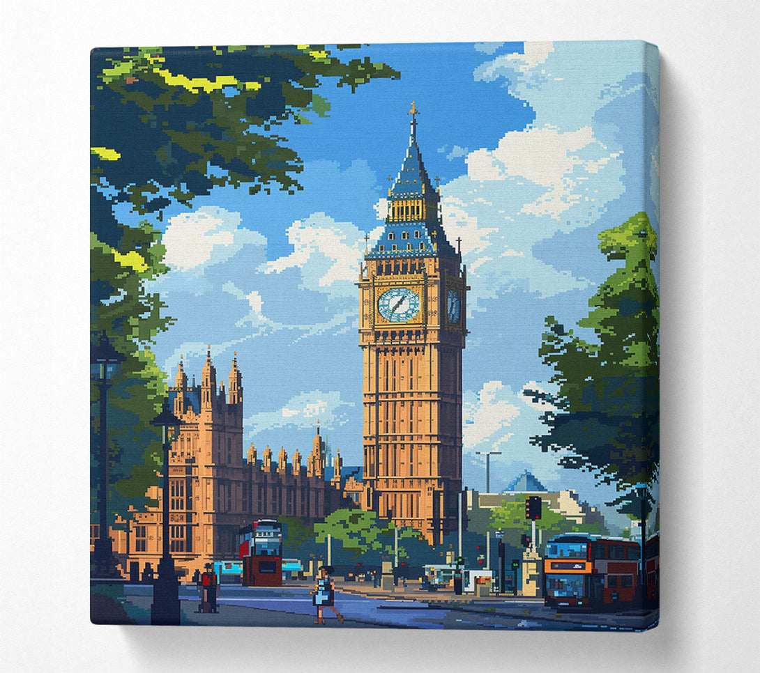  A Canvas Print of Big Ben On A Summers Day Canvas Print