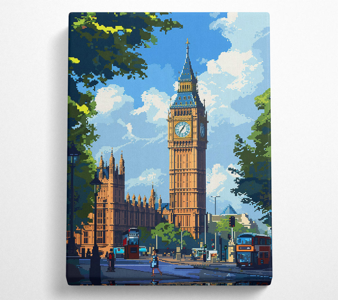  A Canvas Print of Big Ben On A Summers Day Canvas Print