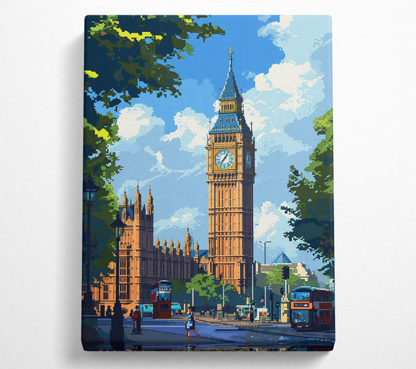  A Canvas Print of Big Ben On A Summers Day Canvas Print
