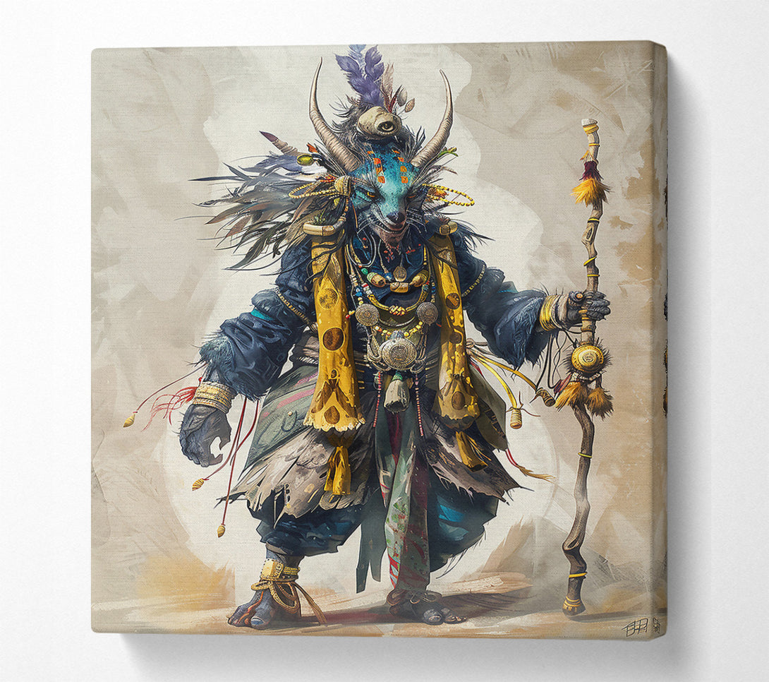  A Canvas Print of The Blue Shaman'S Staff Canvas Print