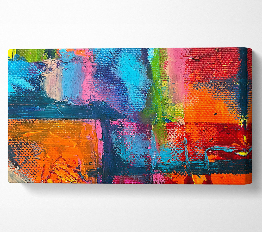  A Canvas Print of Orange Abstract Hues Canvas Art