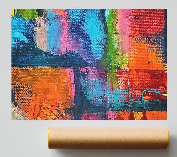 Orange Abstract Hues Giclee Print