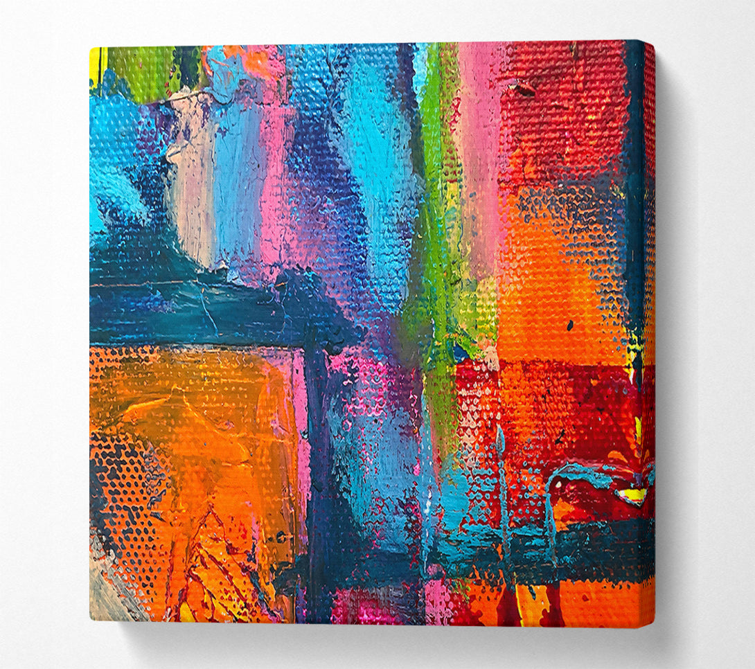  A Canvas Print of Orange Abstract Hues Canvas Art